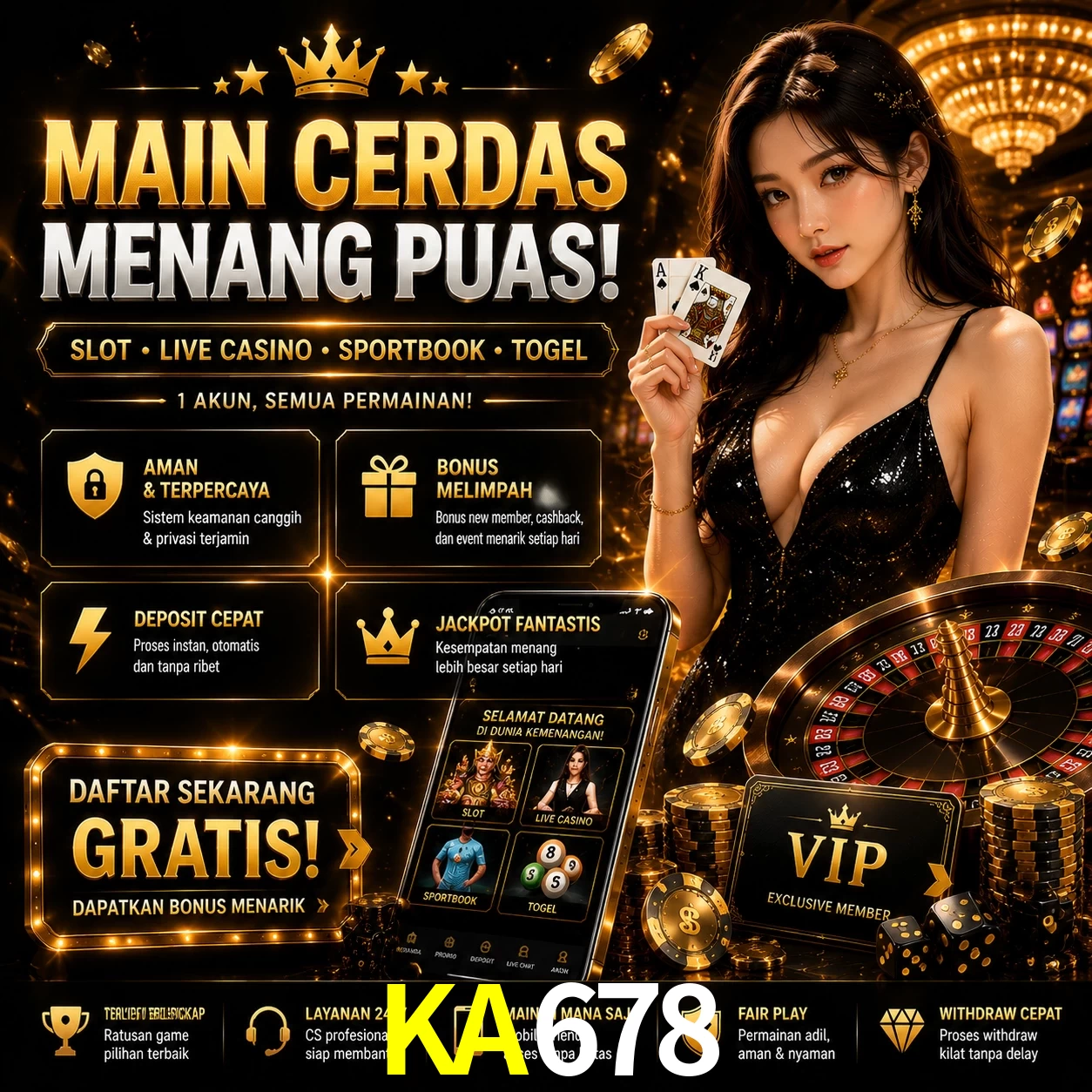 Slots no app KA678 mobile