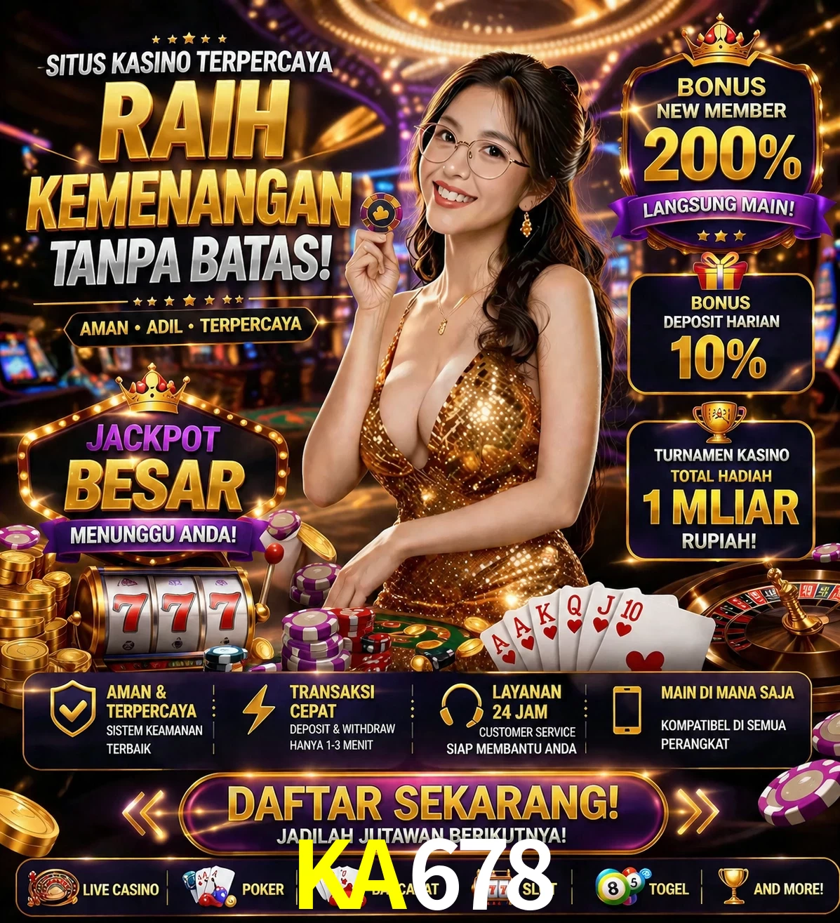Roleta e blackjack KA678
